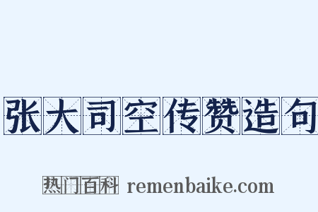 张大司空传赞造句是什么意思的图片